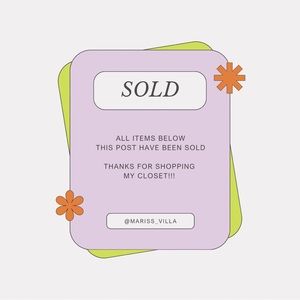 ALL ITEMS BELOW THIS LISTING ARE SOLD